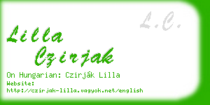 lilla czirjak business card